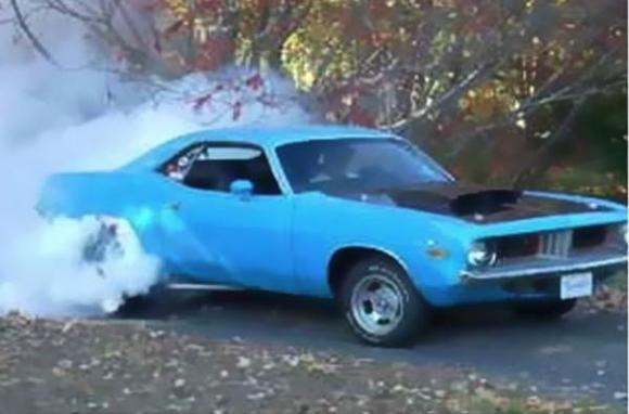 Burnout in Driveway