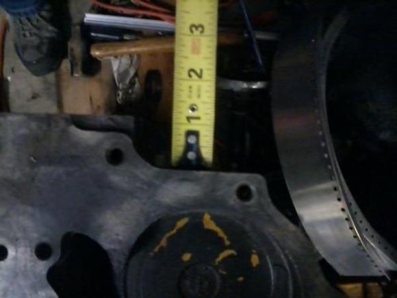 170 block,The Deck is 1" Above the casting for the water pump.