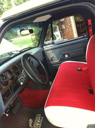 Interior with new seat and carpet