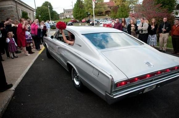 Departing the church and heading to a big party! October 2009