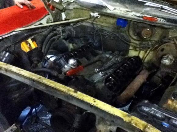 Re-built the top end of the motor shortly after purchase. Getting ready to pull the 906's for a  3 angle valve job and new Mopar performance valve train parts, camshaft, Cloyes double roller timing chain, HP aluminum wtr pump, new fan clutch and fan, new carter HP mechanical fuel pump, and some other go fast goodies.