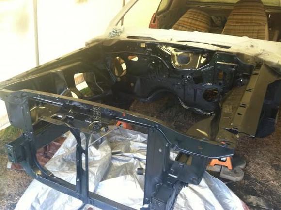 October 2011 Engine compartment primed and painted