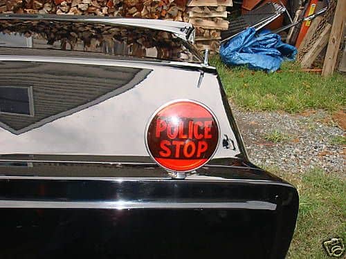 Rare &quot;police stop&quot; flasher. used to alert pedestrians to stop while the police pull up.