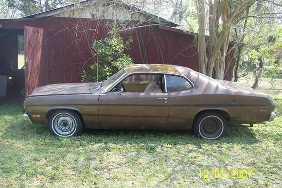 the plymouth when it was ideling after almost 10 years in a field. love mopar.