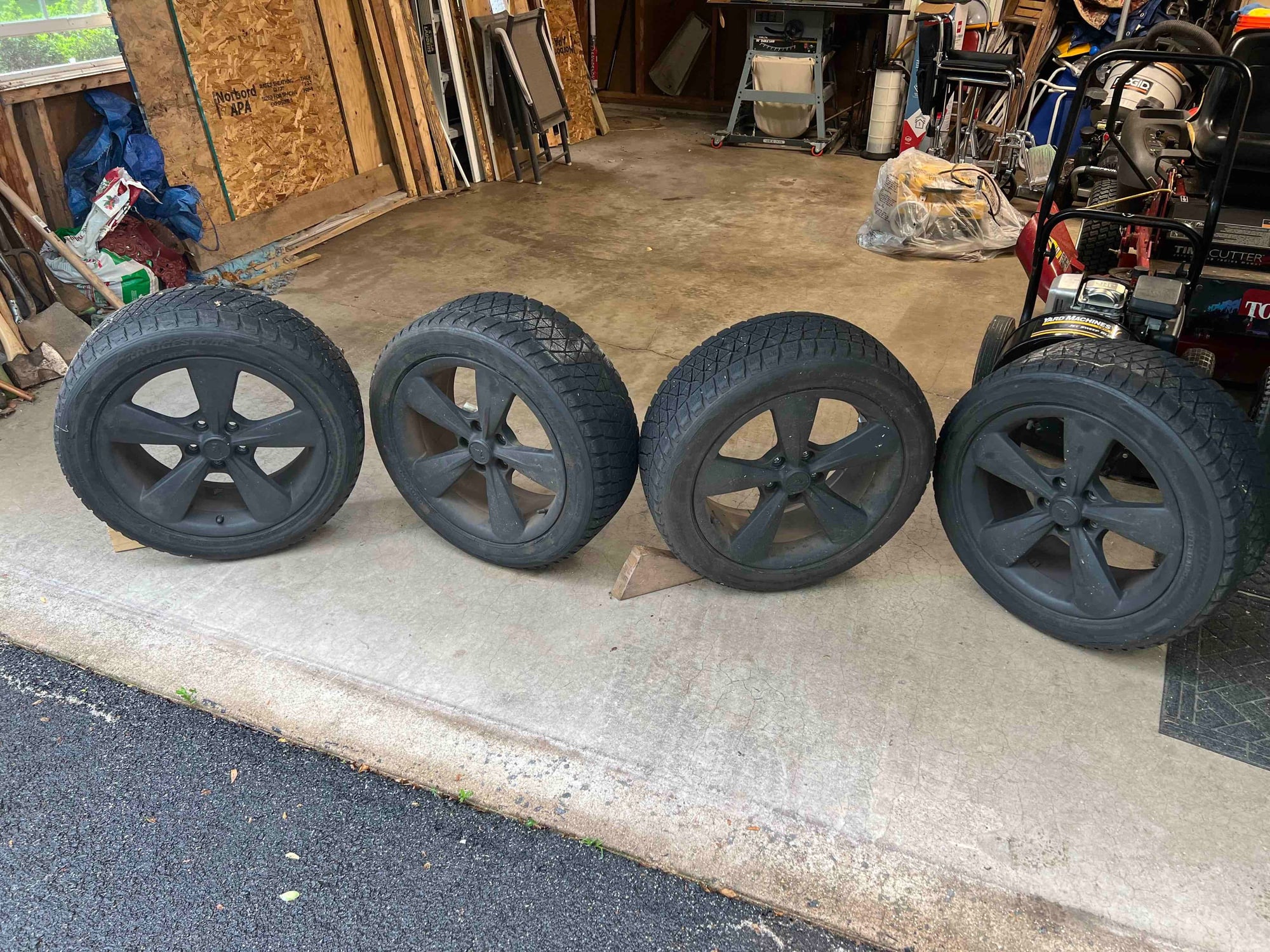 Wheels and Tires/Axles - Used - 4 OEM wheels with snow tires mounted and balanced - Used - 2013 to 2014 Ford Mustang - Dc Metro, VA 22206, United States