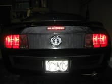 Honeycomb decklid panel, Mustang decal and tinted tail lights