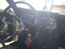 New steering wheel, horn Gauge bezel and chrome trim.
