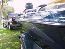 The truck with our Ranger 175VS Bass boat
