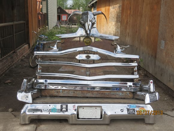 A bench in Crested Butte CO. When bumpers were heavy and chrome