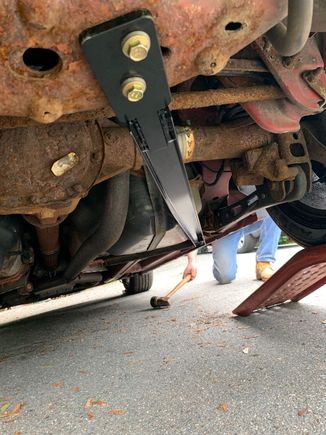 Passenger side rear brace ready for test ride. 