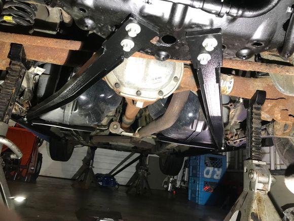 Black powder coated brace set with replacement bolt set includes shipping $550 mustangsupportbars.com 