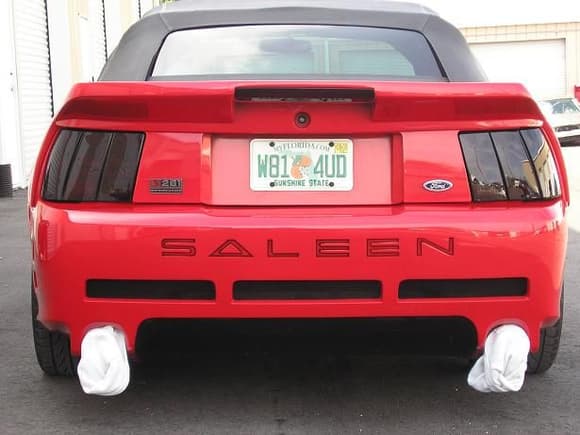 After the car was finished with paint and smoked tail lights along with airbrushing SALEEN in the bumper