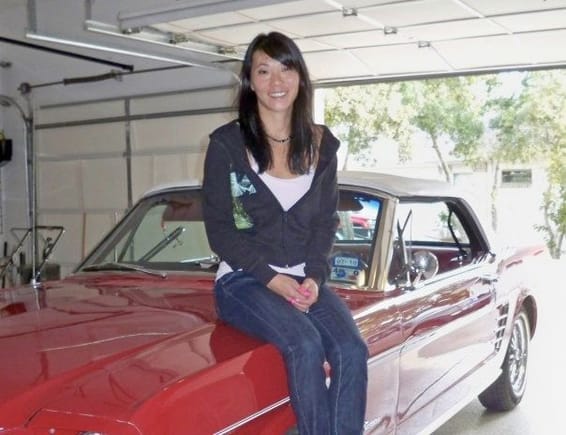 Mindy and her Mustang