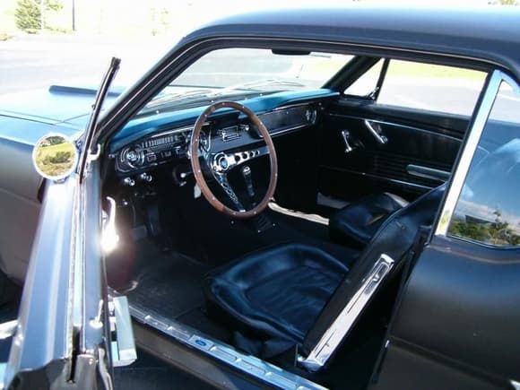 Interior before white face guages and Shelby guage pod on Dash