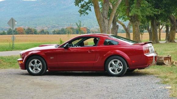 092914 Mustang @  Meem's Bottom Bridge parking