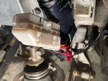 Harness like PCM, to the right of steering column above pedals. I removed harness and turned key to on position yet pump still runs nonstop when ignition on 
