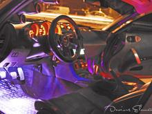 inside steering wheel shot
