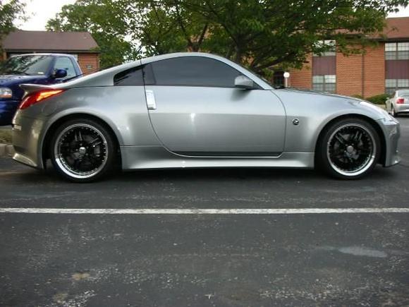 Side view, stock suspension for now