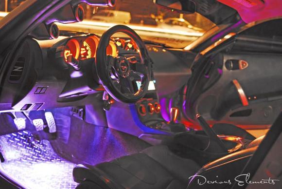 inside steering wheel shot