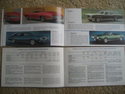 1968 GM Cars Brochure and Prices