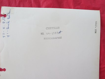 1964 Richard Petty/Buck Baker Chrysler Photo