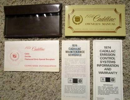 1974 Cadillac Owners Manual