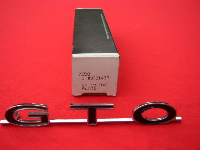 NOS 1964-1969 Pontiac GTO Trunk Emblem
