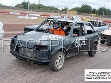Me lining up to race my dads old mk3 fez banger racing)