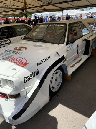 Audi Quatro early 4wd group B rally car.