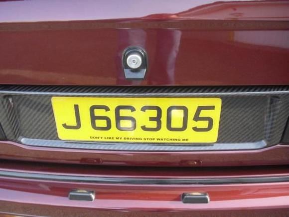 Carbon Numberplate Surround