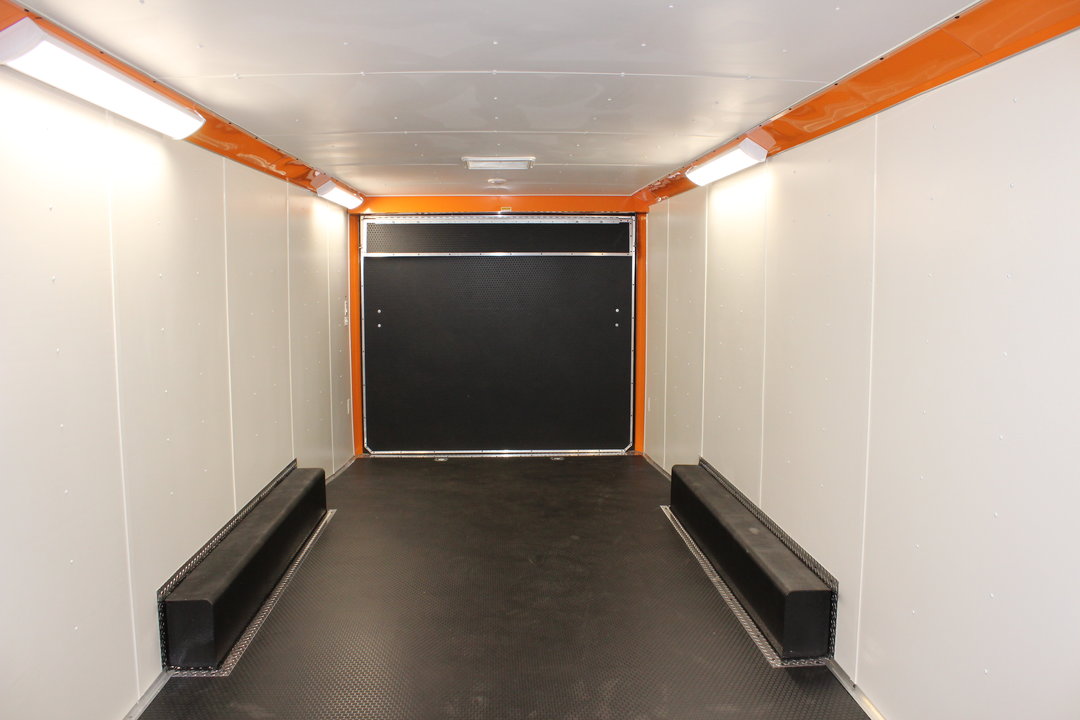 2019 28' Black Enclosed Race Trailer w/Orange Cabinets for Sale in