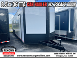MASSIVE 8.5x36' Blackout Polycore Car Hauler w/ Escape Door  for sale $16,299 