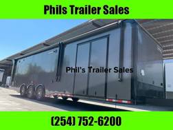 34' RACE TRAILER CAR HAULER REAR PLEXI GLASS DOORS HAULMARK 