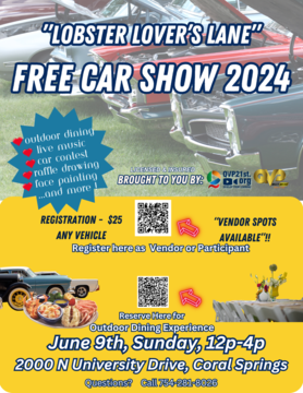 6/9/24 - "Lobster Lover's Lane" Red Lobster Coral Springs Free Car Show