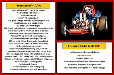 Complete A/Fuel Altered Race Operation For Sale!