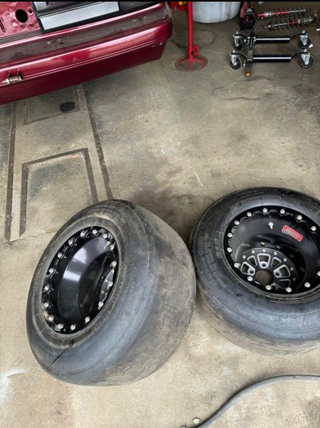 15x12 Chevy Wheels w/ Pro Bracket Drag Radials – 1” BS �  for Sale $4,000 