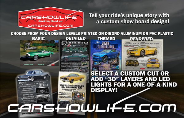 Custom Show Board Design  for Sale $190 