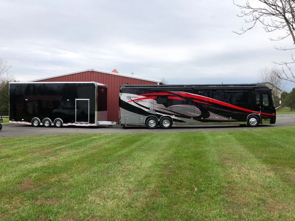 28' ATC Stacker Trailer and 2016 Entegra Cornerstone  for Sale $425,000 