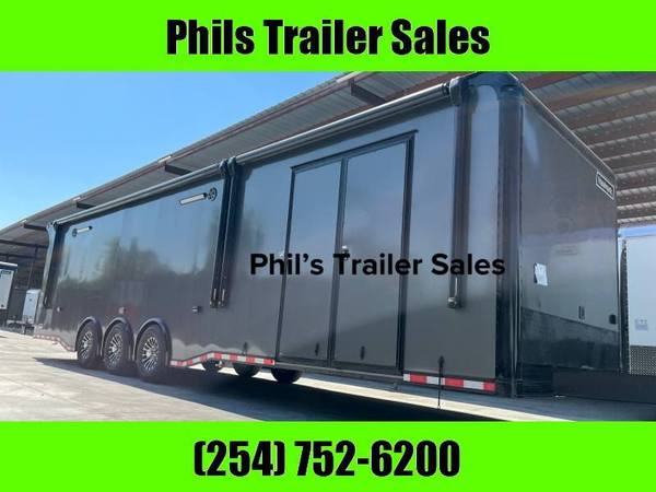 34' RACE TRAILER CAR HAULER REAR PLEXI GLASS DOORS HAULMARK   for Sale $48,500 