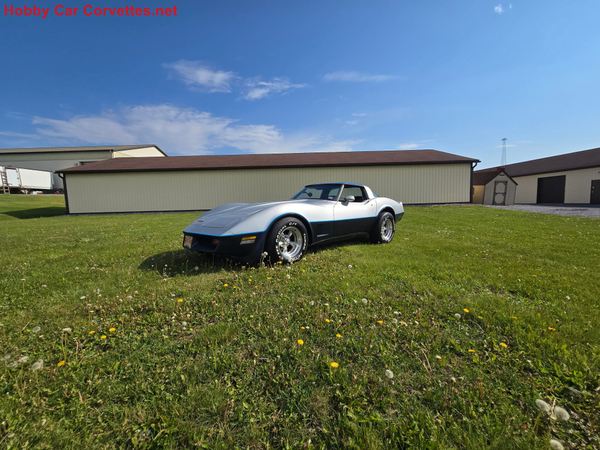 1981 Silver Blue Corvette Blue Interior  for Sale $19,000 