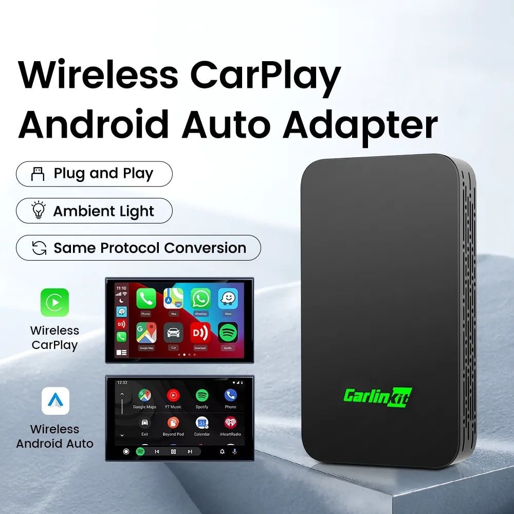 CarlinKit 5.0 Wireless Appl e CarPlay Android Auto Multimedia Video Play  Adapter