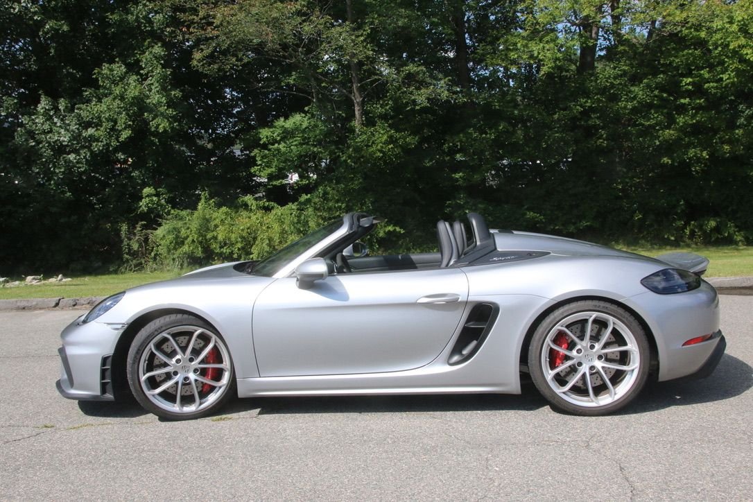 2021 Porsche 718 Spyder - 2021 Boxster Spyder PDK GT silver over black - Used - VIN WP0CC2A80MS240485 - 2,500 Miles - 6 cyl - 2WD - Automatic - Convertible - Silver - Boston, MA 02118, United States