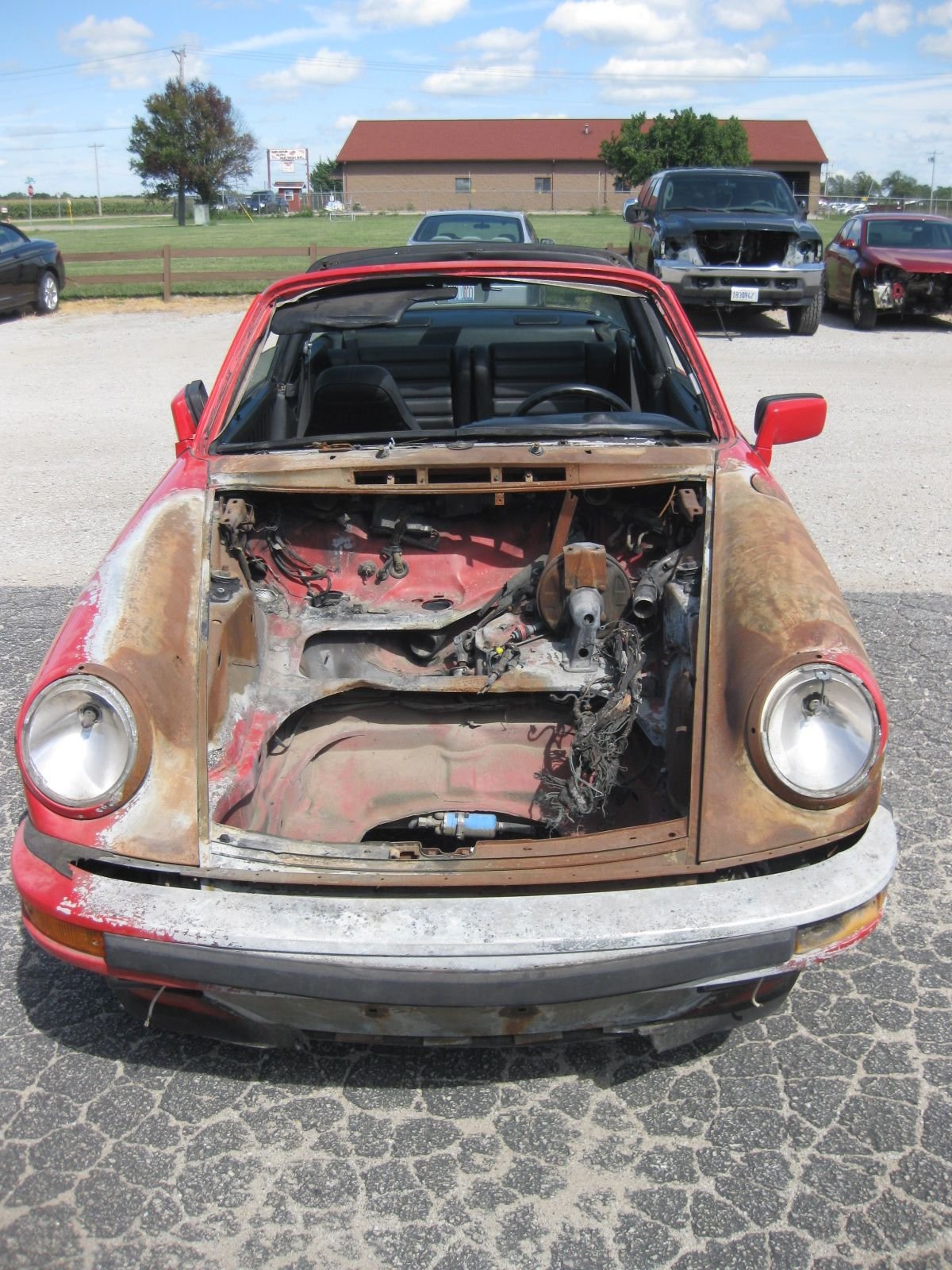 1988 Porsche 911 - 1988 Porsche 911 Carrera Targa roller parts car - Used - VIN WP0EB0914JS160271 - 35,000 Miles - Red - Decatur, IL 62526, United States