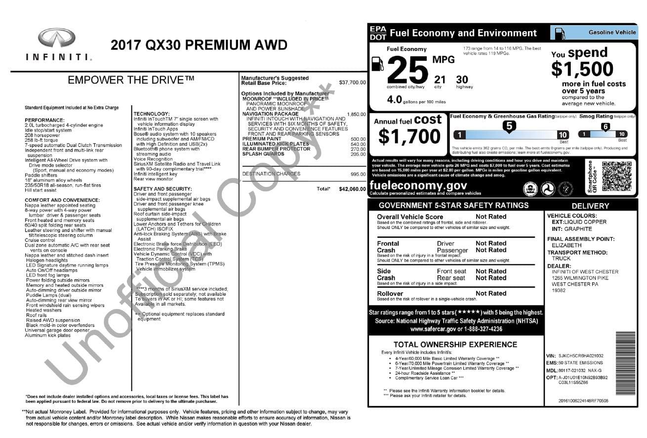 2017 Infiniti QX30 - 2017 Infiniti QX30 Premium w/ AWD + NAV packages - Liquid Copper - Used - VIN sjkch5cr6ha021032 - 17,800 Miles - 4 cyl - AWD - Automatic - SUV - Gold - Austin, TX 78725, United States