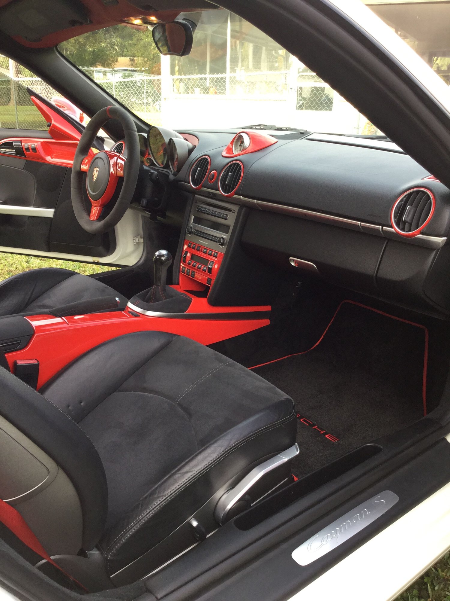 2006 Porsche Cayman - 2006 Cayman S white with red and black accents - Used - VIN WP0AB29846U782890 - 104,322 Miles - 6 cyl - 2WD - Manual - Coupe - White - Tampa, FL 33624, United States