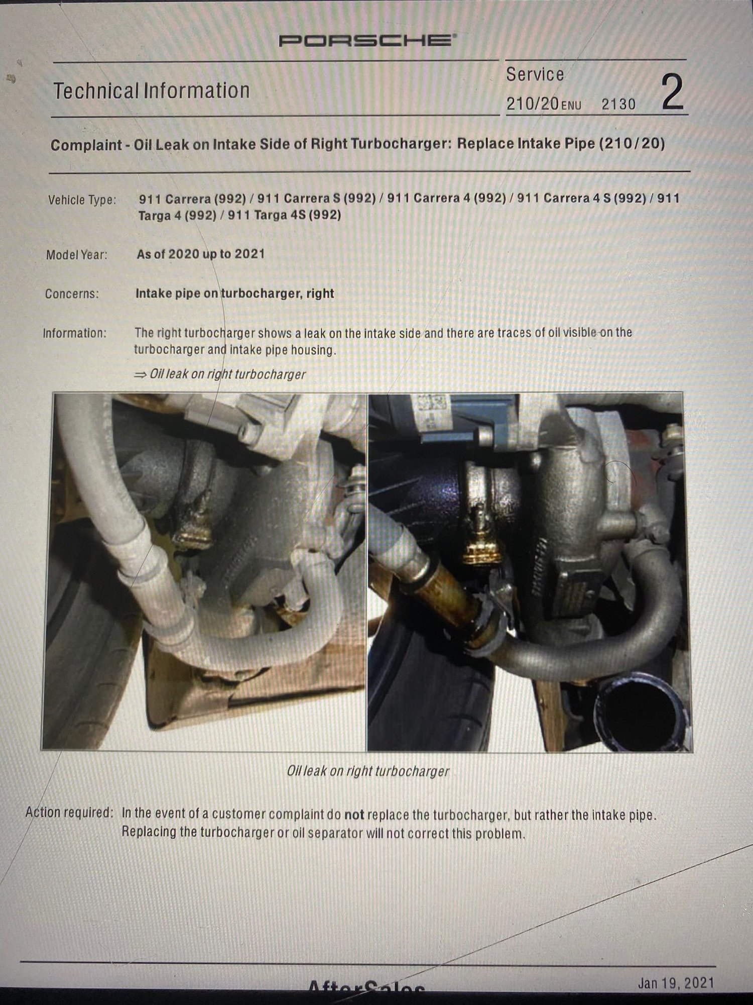Oil Leak at Bank 2 Turbo Inlet Pipe Rennlist Porsche Discussion Forums