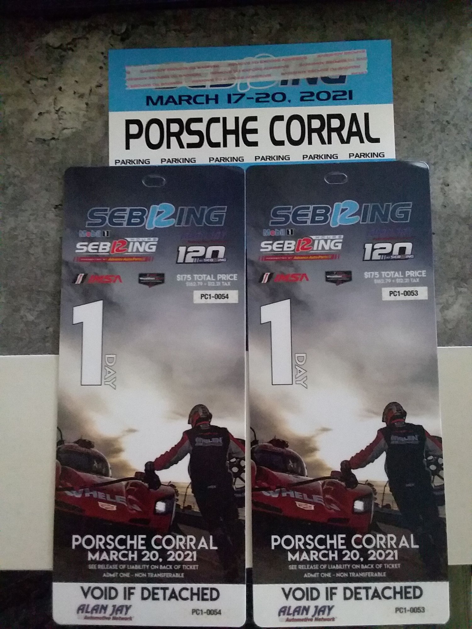 Miscellaneous - For Sale: Porsche Corral Tix for Sebring 12 Hours 2021 - New - 0  All Models - Ft Myers, FL 33913, United States