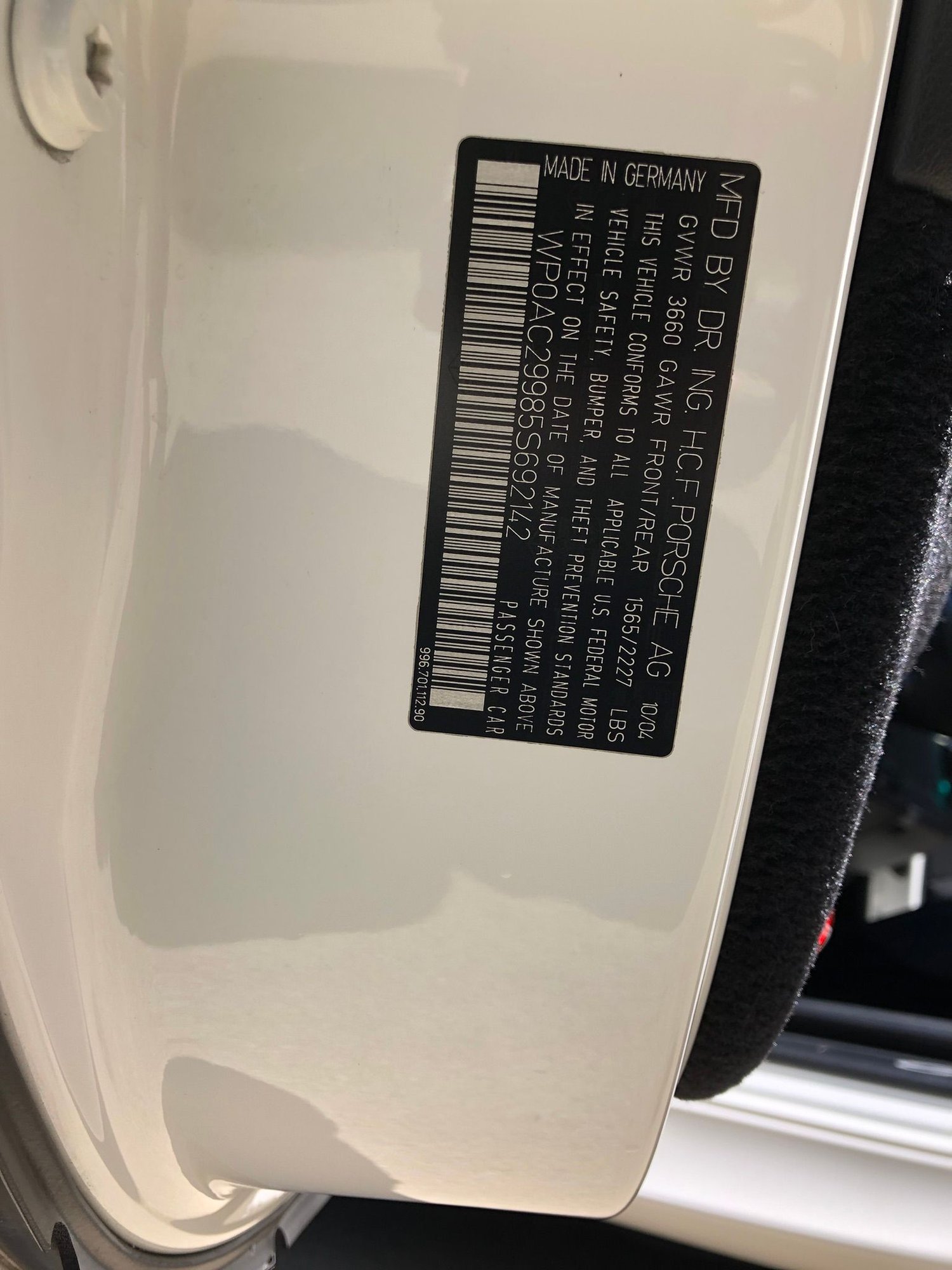 2005 Porsche GT3 - 2005 GT3 Carrera White - Used - VIN WP0AC29985S692142 - 64,500 Miles - 6 cyl - 2WD - Manual - Coupe - White - Batavia, OH 45103, United States