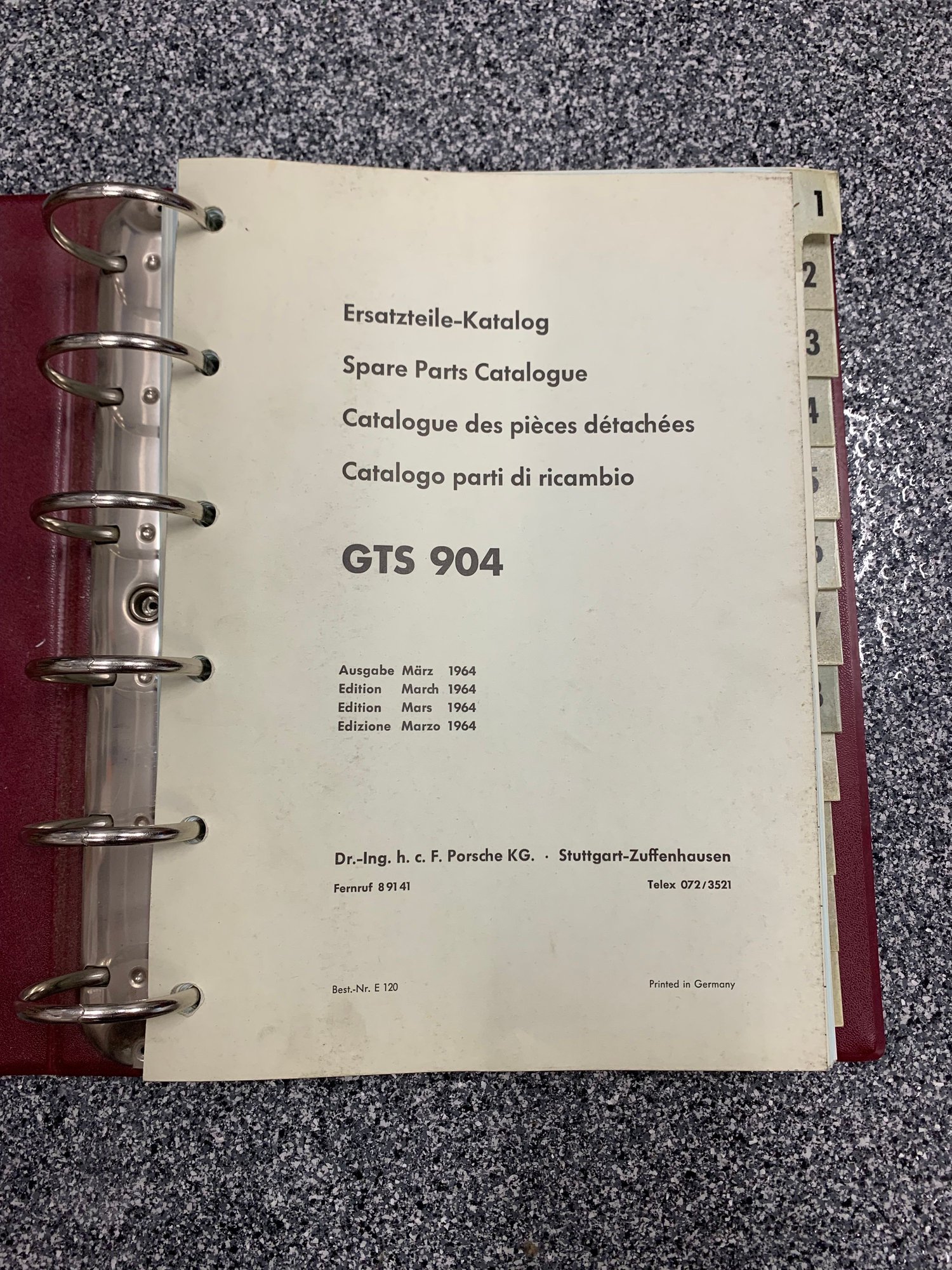 Miscellaneous - 1964 GTS 904 Spare Parts Catalogue - Used - 1964 to 1965 Porsche Carrera - Richmond, VA 23116, United States