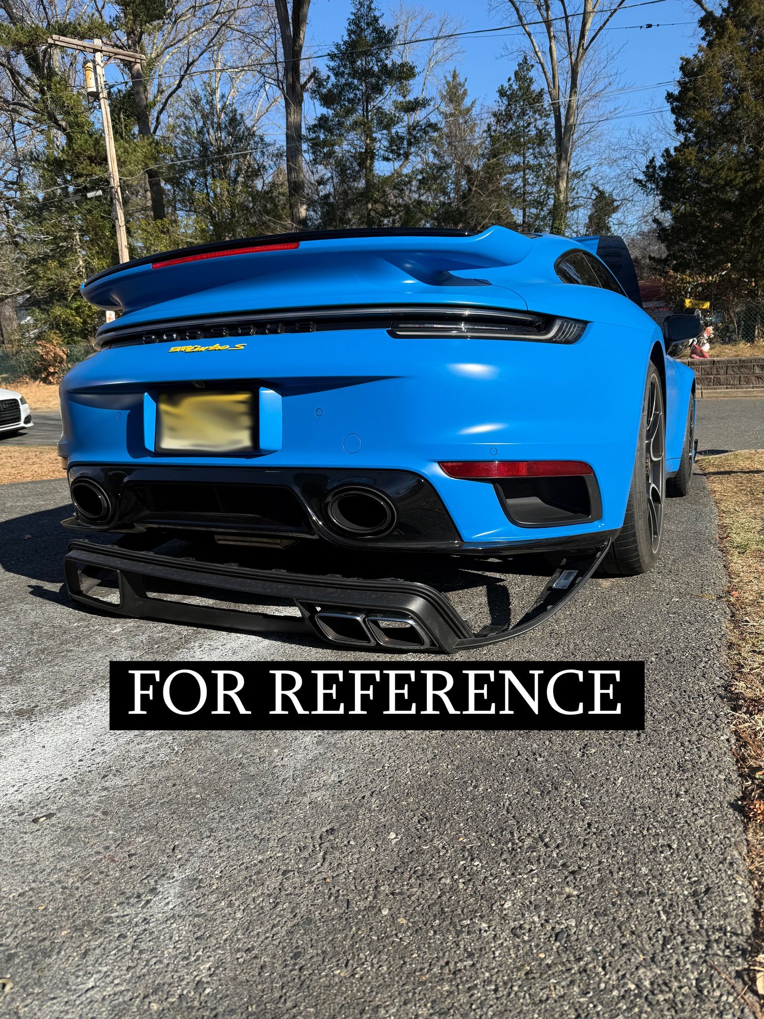 Exterior Body Parts - 2021+ Porsche 992.1 911 Turbo S - OEM Rear diffuser And Quad Exhaust Tips - Used - 2021 to 2025 Porsche 911 - Mount Laurel, NJ 08054, United States
